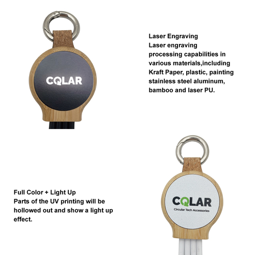 CQLAR Short Bamboo Charging Cable - Image 2